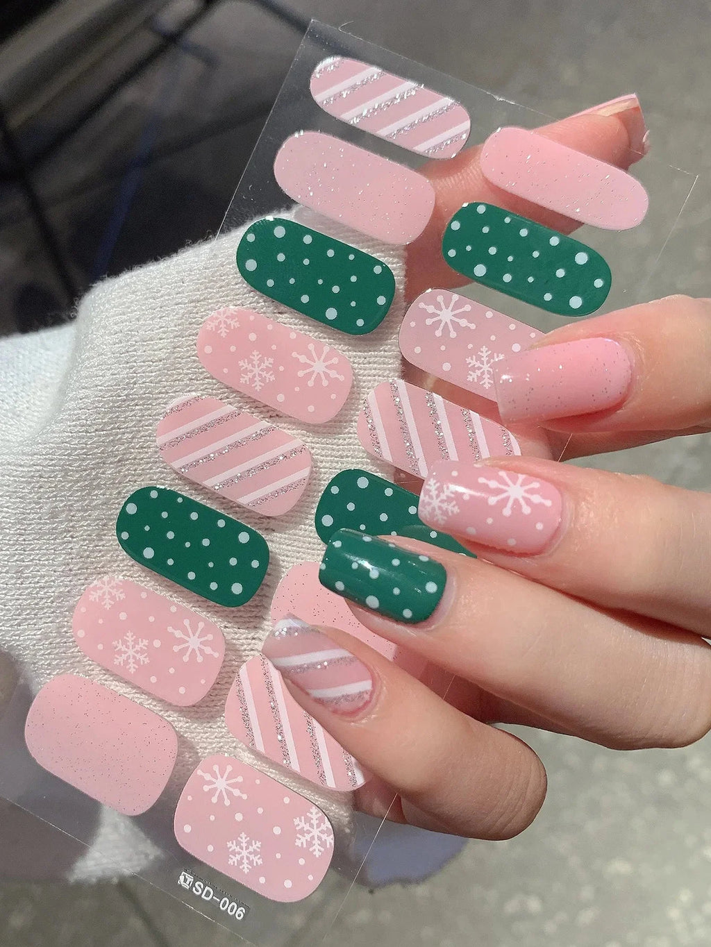 Autocollants D’Art Des Ongles 3D Pour Des Ongles Festifs Faciles — Rose Vert, photo 26