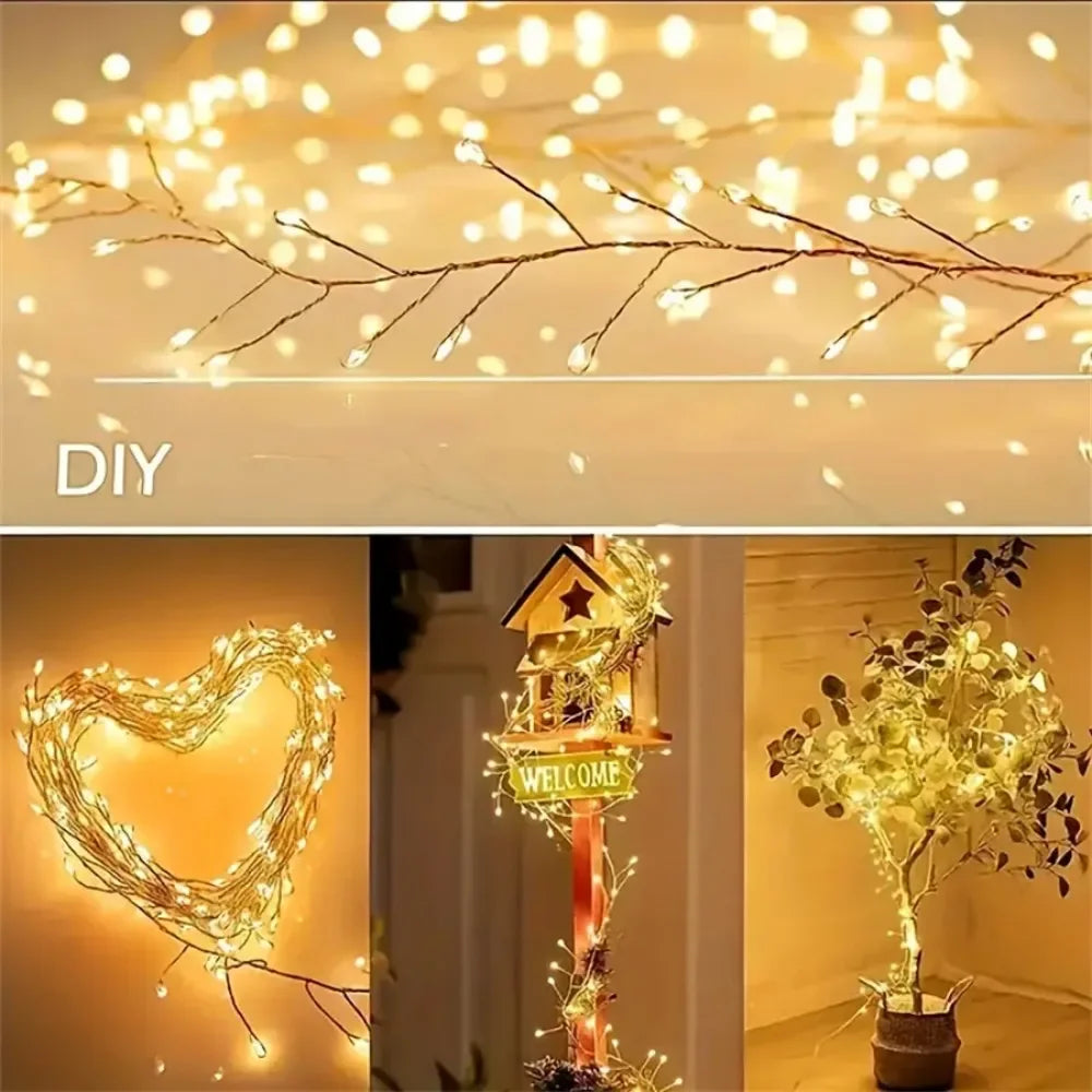 Guirlande Lumineuse LED USB Pétard avec Télécommande 8 Modes pour Fête de Mariage Jardin Chambre Noël 3/6/9/12 M — photo 6