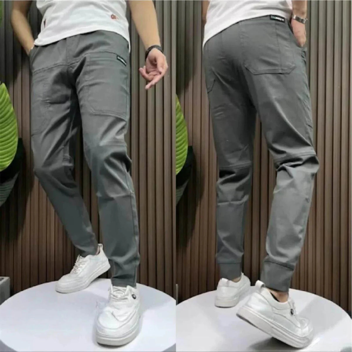 Vaquero Cargo Elástico Premium – Comodidad y Estilo — Gris, foto 7