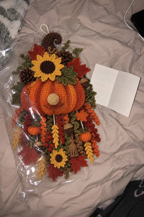 Kit de Décoration de Porte au Crochet Fait Main, Thèmes Saisonniers : Père Noël, Cœur de la Saint-Valentin, Noël, Lapin de